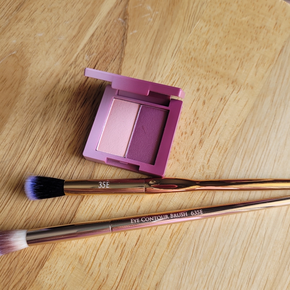 F.A.R.A.H Set 3 Pcs Pressed Duos (BLOOM & WILDFLOER)Brush 635 E /Brush 35E